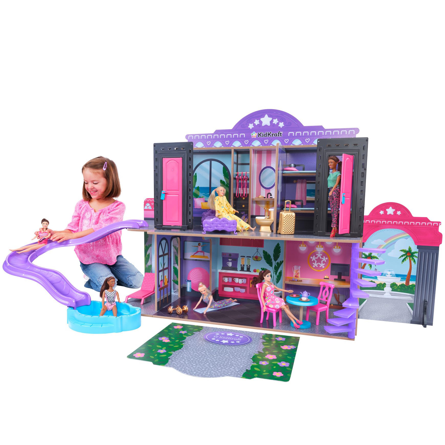 2-in-1-hotel-waterslide-dollhouse1 2-in-1-hotel-waterslide-dollhouse1