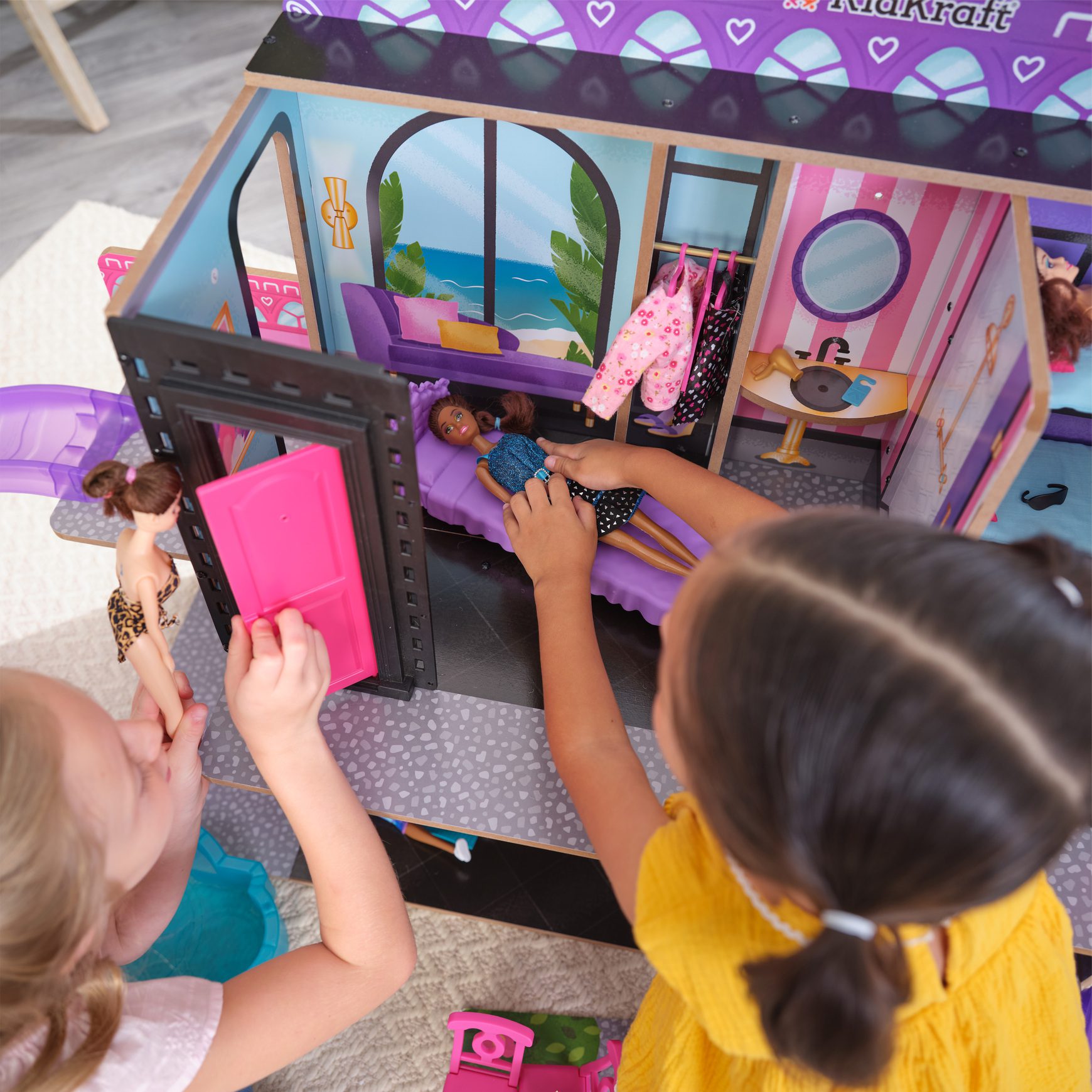 2-in-1-hotel-waterslide-dollhouse92 2-in-1-hotel-waterslide-dollhouse92