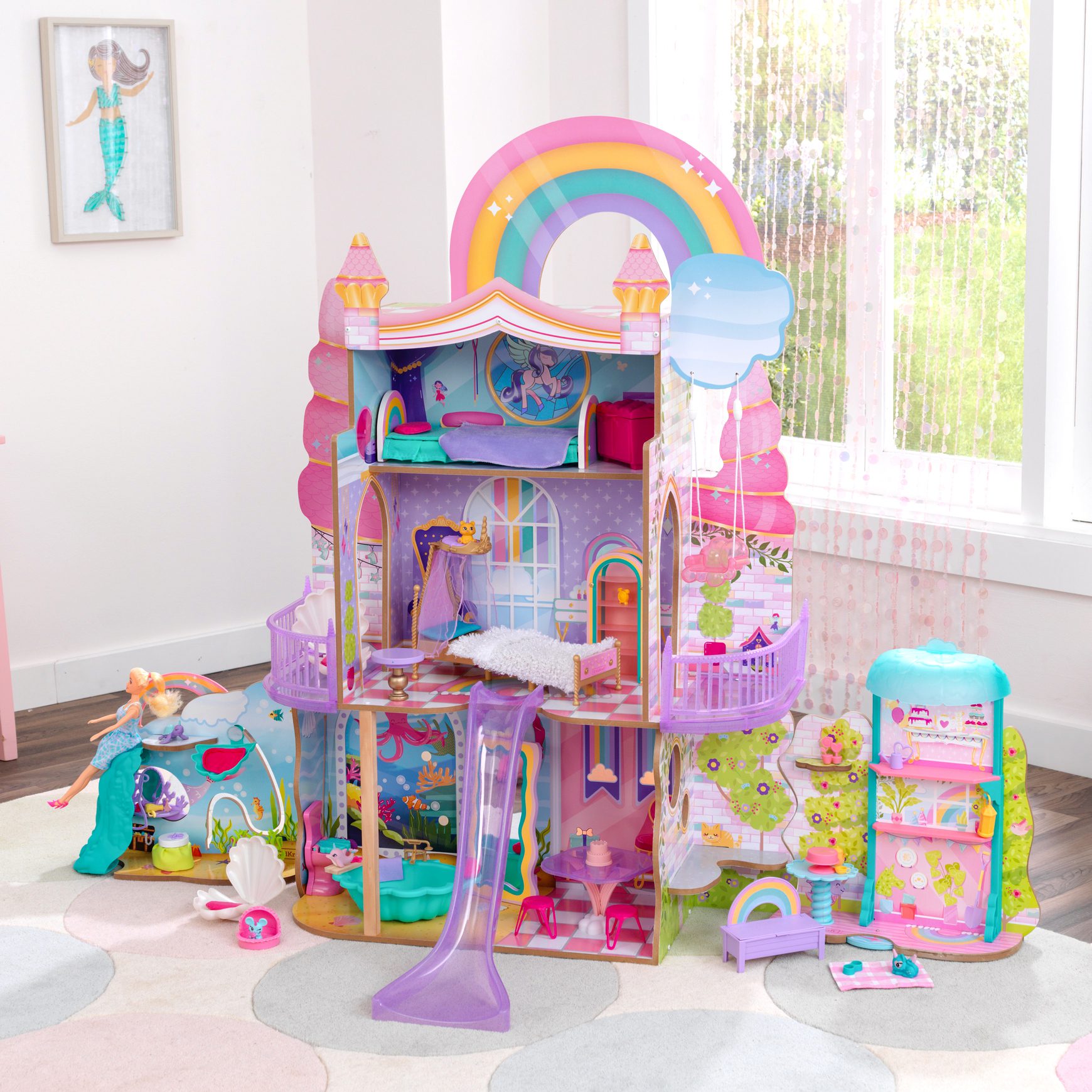 rainbow-dreamers-unicorn-mermaid-dollhouse-with-ez-kraft-assembly4 rainbow-dreamers-unicorn-mermaid-dollhouse-with-ez-kraft-assembly4