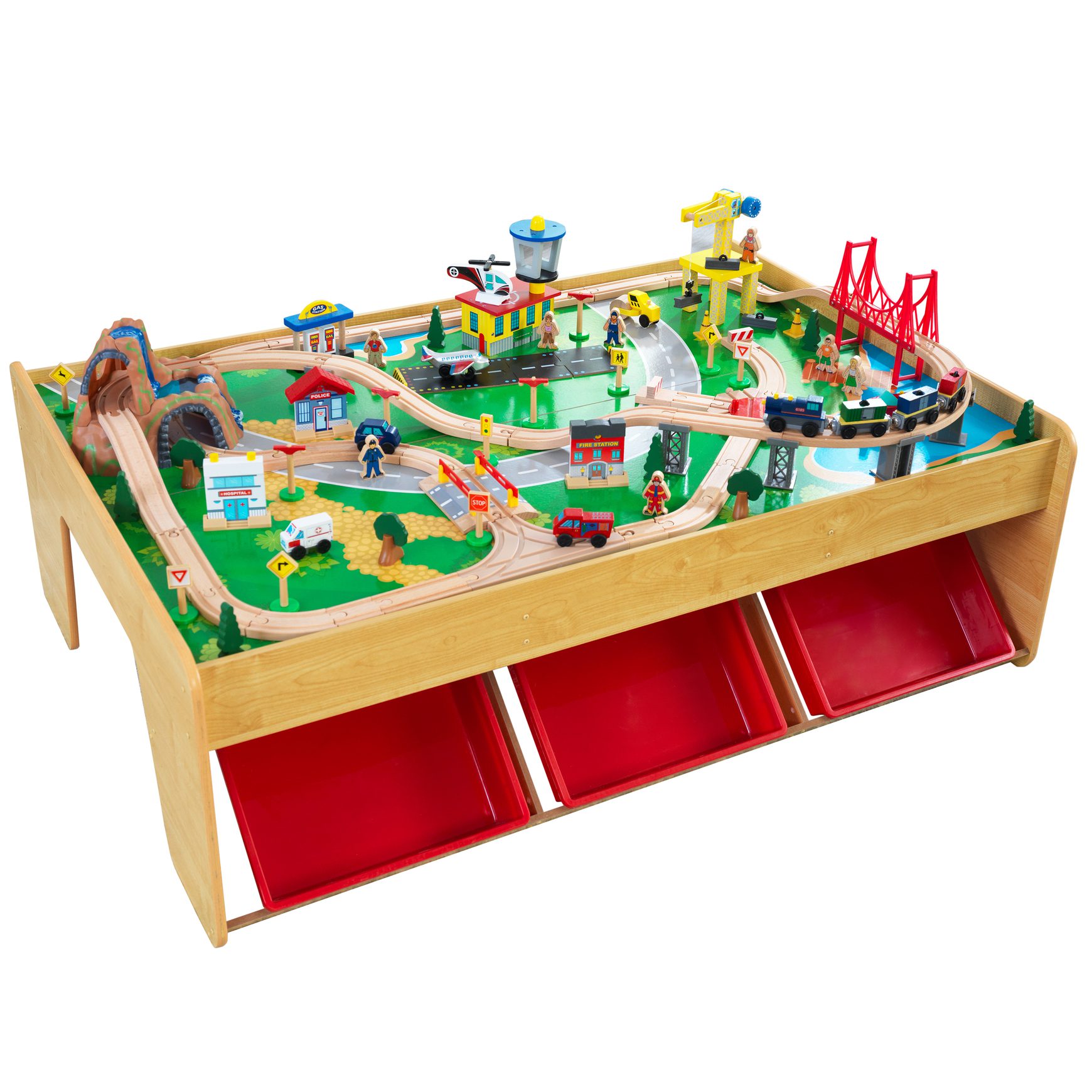 waterfall-mountain-train-set-table